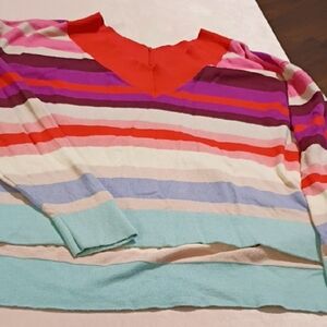 CAbi Multicolor Striped Knit Top